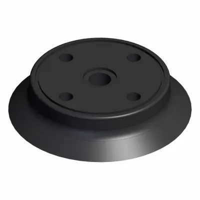 SMC Vacuum Pad: Flat with Ribs, w/o Adapter, 63 mm Pad Dia, NBR, Black, 50 - Flat Type with Ribs Automotive & Industrial Vacuum Pads