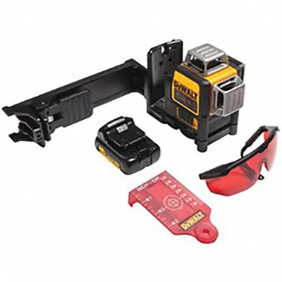 DEWALT Cross Line Laser: 0 Lines and 0 Dots, Red Beam, 2 Planes, ±0.125 in Accuracy - Plane Laser Levels