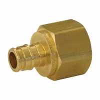 UPONOR Barbed Fitting Adapter: 3/4 in ID x 1 in Pipe Size, Barbed x NPT, Brass, Expansion (MPN LF4577510)