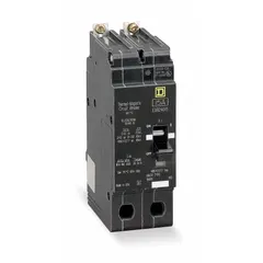 The SQUARE D EDB24110 is a 110 A, 2-pole miniature circuit breaker from the EDB Series. It is rated for 277/480V AC single-phase systems with an interrupting capacity of 18 kA at 277/480V AC. Designed for bolt-on installation, it provides overcurrent protection in commercial and industrial electrical distribution systems.