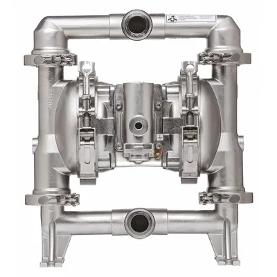 ARO Double Diaphragm Pump: 316 Stainless Steel, 1 1/2 in, Tri-Clamp, 54 gpm - FDA-Compliant AODD Pumps