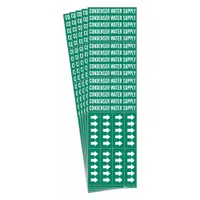 Pipe Marker: Condenser Water Supply, Green, White, Fits 3/4 in and Smaller Pipe O.D., 5 PK (MPN 7069-3C-PK)