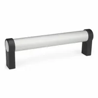 JW WINCO Pull Handle: Threaded Holes, Rear-Mount, 7.87 in Mounting Hole Center to Center, Silver (MPN 333.1-20-200-A-EL)