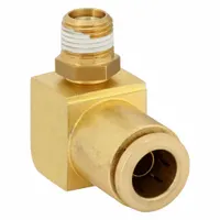 Push-Fit Elbow Fitting: 1/2 in OD x 1/4 in Pipe Fitting Size, Push-to-Connect x NPTF, Brass, Adapter (MPN 1869X8X4S)