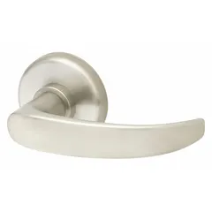 This BEST storeroom lever lockset features a satin chromium-plated stainless steel finish and is ADA compliant. It uses an interchangeable core for quick rekeying and has a 40H Rose style. Designed for interior doors requiring keyed entry from outside and free egress from inside, it is suitable for commercial applications such as offices, schools, and hospitals.