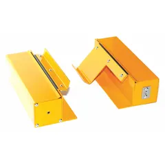 Retractable cover designed to protect lathe leadscrews from chips, coolant, and debris during machining. Extends and retracts with carriage travel to reduce wear. Measures 13 1/2 inches wide by 236 inches deep, suitable for leadscrew lengths up to 236 inches.