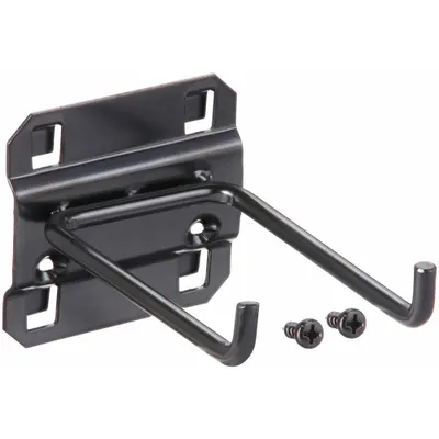 OEM Double Rod Pegboard Hook: 3 1/2 in x 2 1/4 in - Hooks for Square-Hole Pegboard