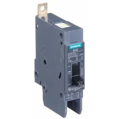 Single-pole bolt-on miniature circuit breaker rated 30 A at 277V AC. Provides branch circuit overcurrent protection in Siemens P1 panelboards for commercial and industrial electrical distribution systems.