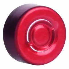 These WHEATON snap-on bottle caps are made of red aluminum and are unlined, non-vented, and colored. Each pack contains 1,000 closures with a 13 mm diameter. Suitable for sealing laboratory bottles and vials for general-purpose storage of dry or non-reactive samples.