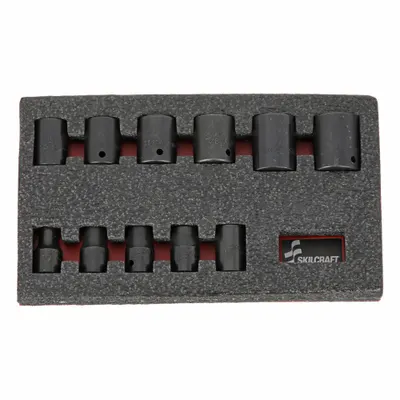 ABILITY ONE Impact Socket Set: 1/2 in Drive Size, Small Set (0-50 pieces) Set Size - SAE Impact Socket Sets