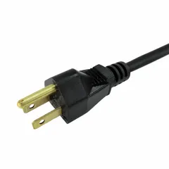 This general purpose power cord is 8 ft long with a 5-15P plug and bare wire receptacle. It features a 3/18 SJT PVC jacket, rated for 10 A current. Suitable for connecting equipment to a standard 5-15R receptacle or hardwiring into machinery and control panels.