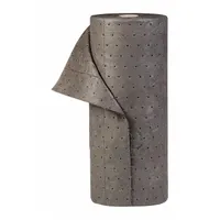 PIG Sorbent Roll: 50 ft Lg, 15 in Wd, Gray, Polypropylene, 50 ft Roll Lg, 15 in Roll Wd, Roll (MPN 25201)