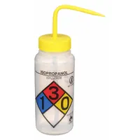 APPROVED VENDOR Wash Bottle: 500 mL, Isopropanol, Yellow, Wide, Std Spout Spout, Colorless (MPN F11816-0008)