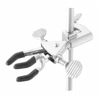 OHAUS Single Adjust Clamp: Dual Adjust Clamp, Stainless Steel, 5 3/4 in Overall Lg, 3 Prongs (MPN CLM-FIXED3DSM)