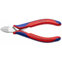 Straight, oval flush-cut pliers with 5/8 in jaw length and 5 1/4 in overall length. Designed for precision cutting of soft wire, copper, and plastic components in electronics assembly and fine mechanical work