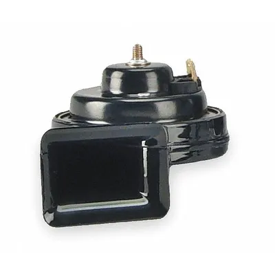 WOLO Electric Horn: 12V DC, High Tone, Electric, Black, Painted, 115 dB Sound Level - Max - Electric-Powered Horns