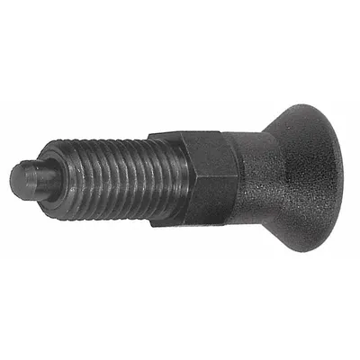 KIPP Indexing Plunger: Nonlocking, Steel, 1/4"-28 Thread - Nonlocking Pull-Knob Indexing Plungers