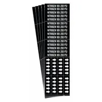 Pipe Marker: Nitrogen 180-200 PSI, Black, White, Fits 3/4 in and Smaller Pipe O.D., 5 PK (MPN 86334-PK)