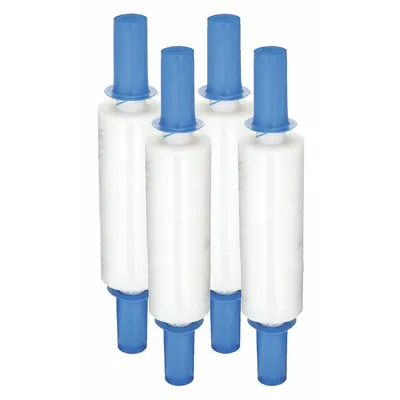 GOODWRAPPERS Handle with Brake Stretch Wrap, Clear, 20 in x 1000 ft, 4 Pack