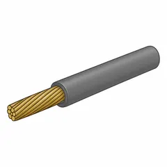This 25 ft length of 14 AWG gray wire features cross-linked polyethylene (XLPE) insulation for resistance to heat, oil, and abrasion. Rated for 60 V, it is suitable for heavy-duty primary wiring in vehicles, trailers, and industrial equipment, including lighting, control circuits, and power distribution.