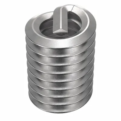 HELI-COIL Helical Insert: Tanged Tang Style, Free-Running, 1/4"-20 Thread Size, Plain - Free-Running Tanged Helical Inserts
