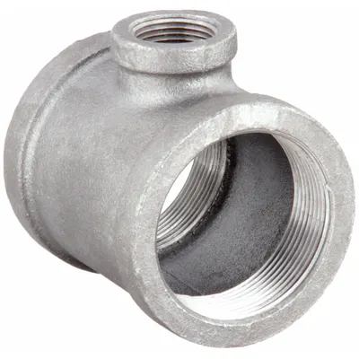 ANVIL Metal Pipe Tee: 2 in x 2 in x 1 in, Threaded x Threaded x Threaded, Class 150 - Medium-Pressure Threaded Pipe Fittings