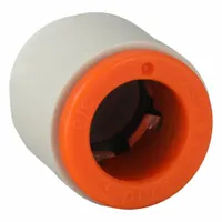 SMC Push-Fit Cap: 3/8 in OD Size, Push-to-Connect, Polybutylene Terephthalate, 17 5/16 mm Overall Lg (MPN KQ2C11-00A)