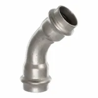 VIEGA PROPRESS Crimp Elbow Fitting: 3/4 in CTS x 3/4 in CTS Size, 45° Elbow, Press-fit x Press-fit (MPN 80450)