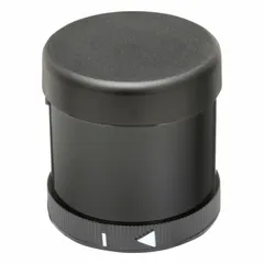 Buzzer sounder module for industrial tower light systems. Provides intermittent audible signaling at 24V. Overall diameter 2 3/4 in, overall height 2 13/16 in. Compatible with KombiSIGN 71 series.