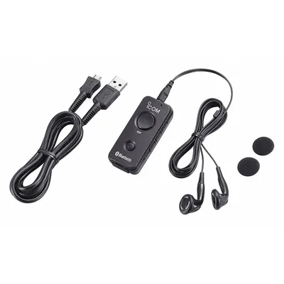 ICOM Bluetooth Earpiece: Fits Icom, Earbud, Push To Talk, Black, 0 Wires, Shirt/Lapel Mic - ICOM-Compatible Earpieces & Headsets
