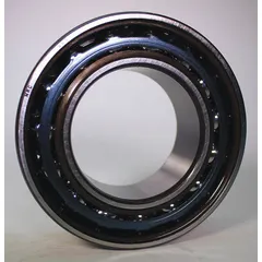 Double-row angular contact ball bearing with a 30° contact angle, open design, ABEC 1 precision, and steel cage. Metric bore of 50 mm. Handles combined radial and axial loads in applications such as pumps, compressors, and gearboxes.