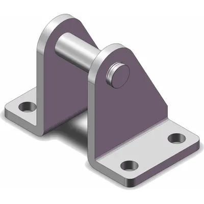 SMC Mounting Bracket: Flange/Foot Mount Type, Fits 32 mm Bore Dia, 70.5 mm Overall Lg - Pivot Mounting Brackets