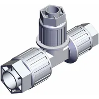 SMC High Purity Fitting: 3/4 in OD x 1/2 in OD x 1/2 in OD Size, PFA (MPN LQ3T5A-R7)