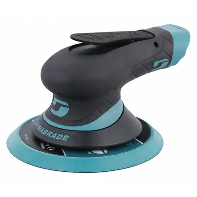 DYNABRADE Air Orbital Sander: 6 in Disc, Hook and Loop, 3/32 in Orbit, Non-Vacuum - Non-Vacuum Random Orbital Sanders