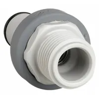 Quick Connection Insert: Insert, 1/2 in Pipe Size, NPT x MNPT, Polypropylene, Gray (MPN NS6D24008)