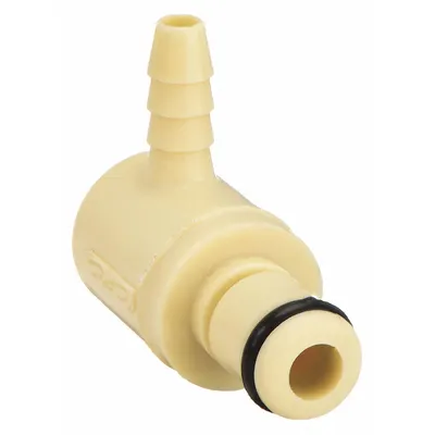 COLDER Quick Connection Coupling: Straight, 1/4 in ID Size, Barbed x Barbed, Polypropylene - Polypropylene Quick-Disconnect Tube Fittings