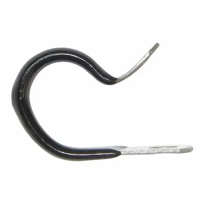 SUR&R Hanger Clamp: Hanger Clamp, Steel, 3/4 in Overall Lg, Hex Bolt, A/C Hose/Fuel Hose - Air Brake Hose Hanger Clamps