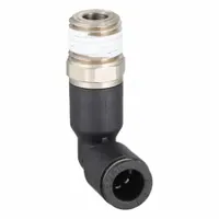LEGRIS Push-Fit Elbow Fitting: 5/32 in OD x 1/8 in Pipe Size, Push-to-Connect x MNPT, Black, 10 PK (MPN 3129 04 11)