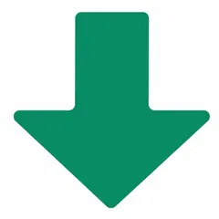 Solid green arrow-shaped floor marking tape with no legend, used to indicate directional paths, safety zones, or workflow routes in industrial facilities. Each piece measures 2 in x 5 in with an 8 mil thickness, backed with polyester. Supplied in a pack of 100.