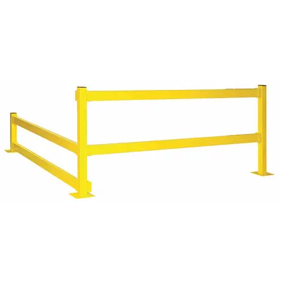 BLUFF Inline Post: 3 in Post Wd, Inline, 3 in Post Dp, 1 Rail Levels - Lift-Out Guardrail Posts