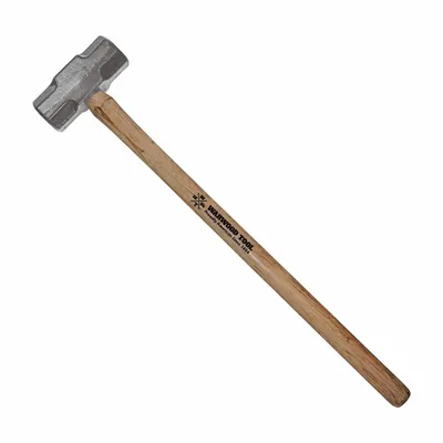 WARWOOD TOOL Sledge Hammer: Grade B Alloy Steel, Hickory Handle, 10 lb Head Wt, 2 1/2 in Dia - Grade B Steel Sledge Hammers