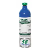 GASCO Calibration Gas: Nitrogen, Refillable, +/-5% Accuracy, CH4/CO/H2S/O2, Calibration Gas (MPN X05NI80CA580003)