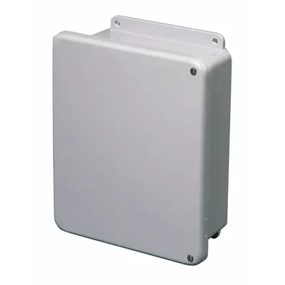 WIEGMANN Enclosure: Fiberglass, 8 in x 8 in x 4 in, NEMA 1/12/3R/4X/6P, Hinged - Fiberglass Submersible Enclosures