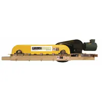 This drive unit powers straight track and conveyor chain on powered overhead conveyors. It features a steel and powder-coated construction, a 3-16 FPM speed range, 3/4HP motor, and a 750 lb max load capacity. Includes safety guard covers. Suitable for industrial material handling applications