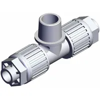 SMC High Purity Fitting: 3/8 in OD x 3/8 in OD x 1/8 in Pipe Size, Compression x Compression x NPT (MPN LQ3B3C-MN)