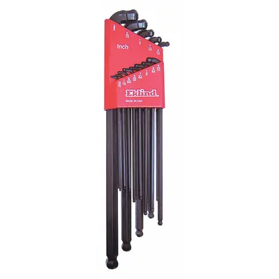 EKLIND Hex Key Set: 11 - 15 Pieces, Ball-Hex-L Extra Long, L, SAE, Double Ball End - L-Shaped Hex Key Sets