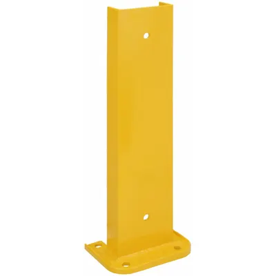 VESTIL Pallet Rack Guard: Bolt-On, Floor/Upright, 8 in x 3 5/8 in x 24 1/4 in - Floor-Mount Steel Pallet Rack Post Protectors