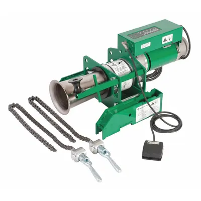GREENLEE Cable Puller: Chain Mount, 10,000 lbf Max Force, 6,500 lbf Max. Continuous - Cable Pullers