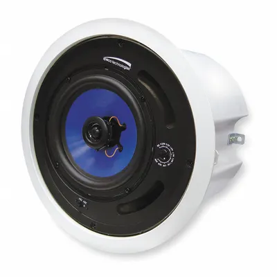SPECO TECHNOLOGIES Speaker: Powered, 2-Way, 8 ohm Impedance, 9 1/2 in Overall Wd - Ceiling-Mount Speakers