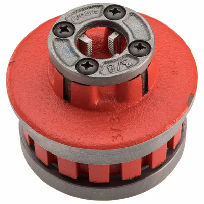 RIDGID Hand Threader Die Head: 12R, For 3/8 in Pipe, NPT, High Speed Steel - Die Heads for Handheld Pipe Threaders